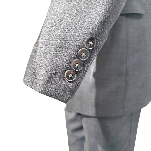 Calvin Klein Grey Wool Suit Men's 40 Long x 35 - Picture 3 of 8